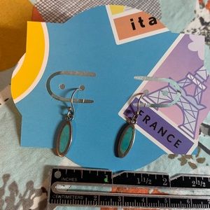Silver, turquoise earrings
